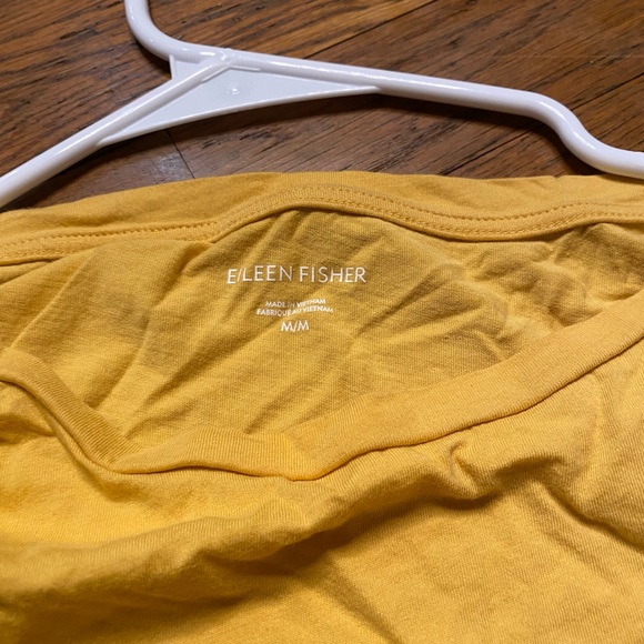 Eileen Fisher Organic Cotton Boxy Tee – Golden Yellow – Size M - Picture 5 of 7
